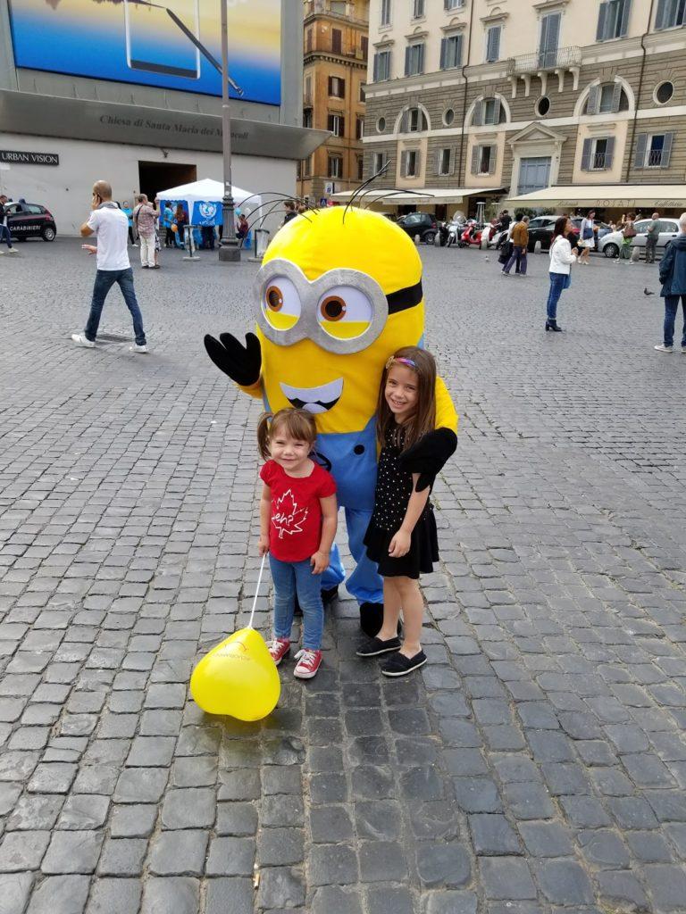 Alice and Diana with Minion