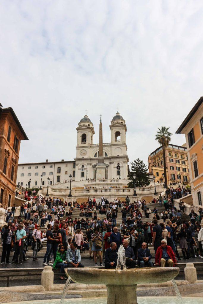 Spanish Steps with church