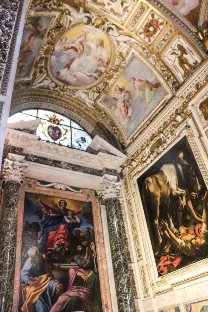 Paintings in the ceiling of the church