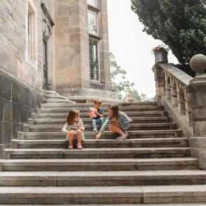 Kids on stairs